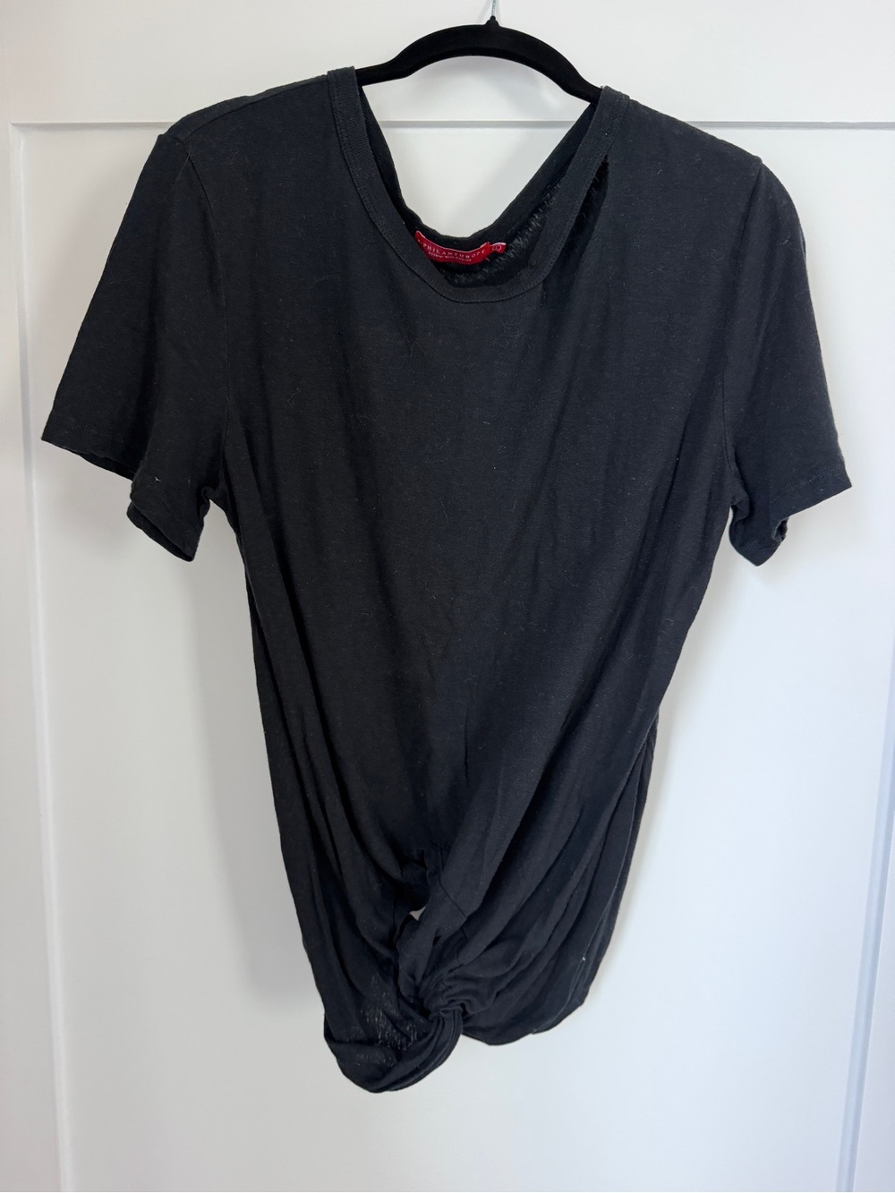 Philanthropy Black Twisted Hem Tee
